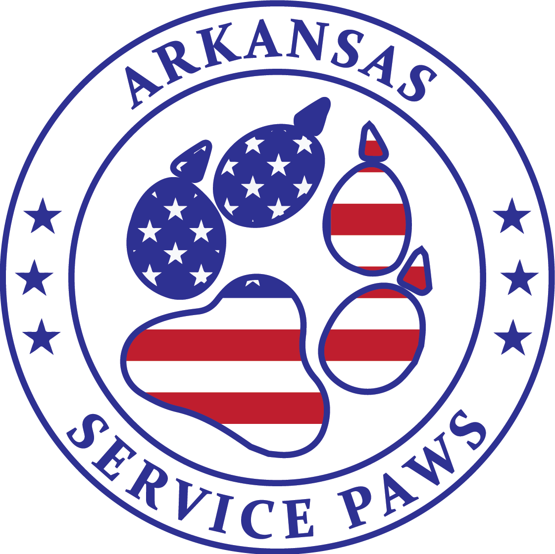 Arkansas Service Paws logo